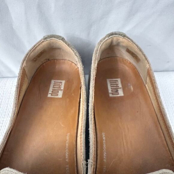 Fitflop Crystal Sneaker Loafer Womens Size 8.5 Taupe Suede - Picture 5 of 10